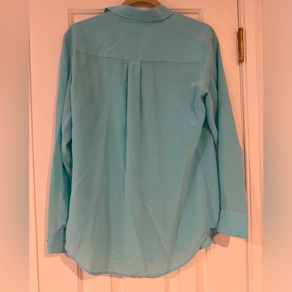 Blue silk button down - Picture 5 of 5